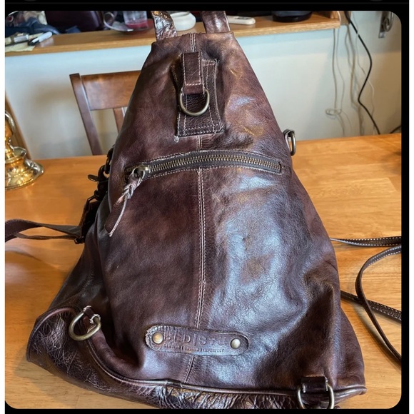 Bed Stu Bags Bed Stu Backpack Brown Burgundy Leather Sling Bag